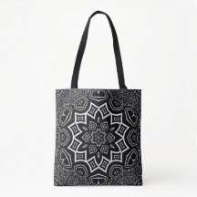maori bw mönster tote bag
