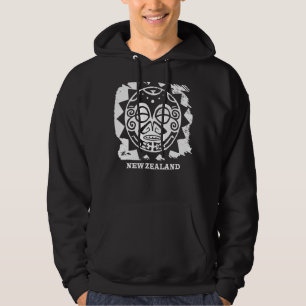 Maori Culture Mask Symbol Haka Nya Zeeland Hoodie