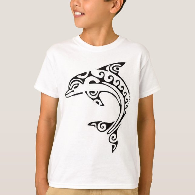 Maori delfin tee shirt (Framsida)