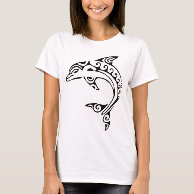 Maori delfin tee shirt (Framsida)
