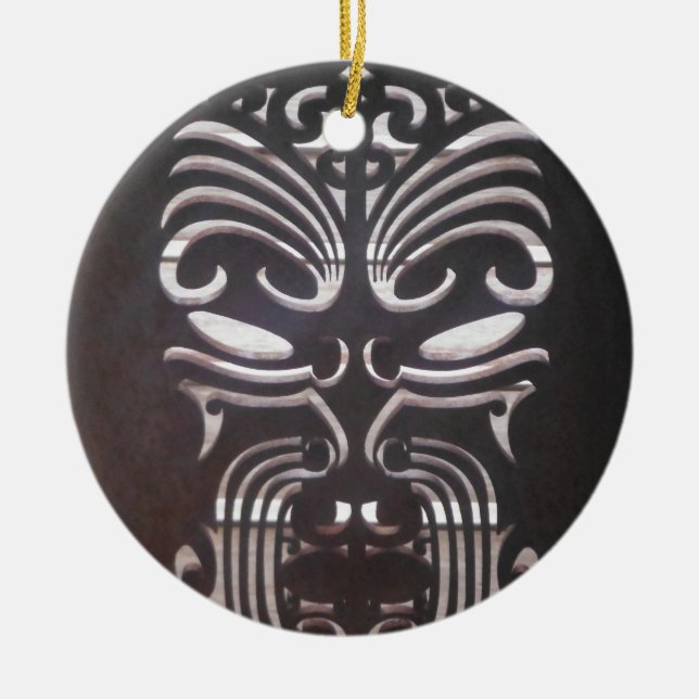 maori designer 3 julgransprydnad keramik (Framsidan)