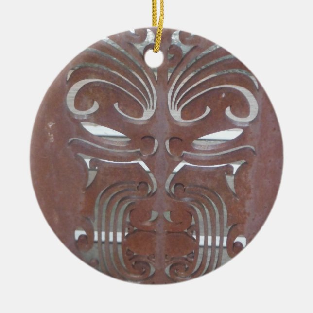 maori designer 4 julgransprydnad keramik (Framsidan)