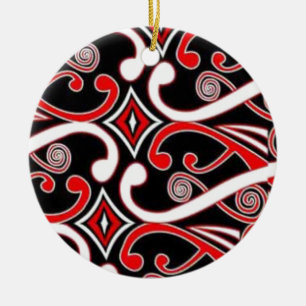 maori designer julgransprydnad keramik