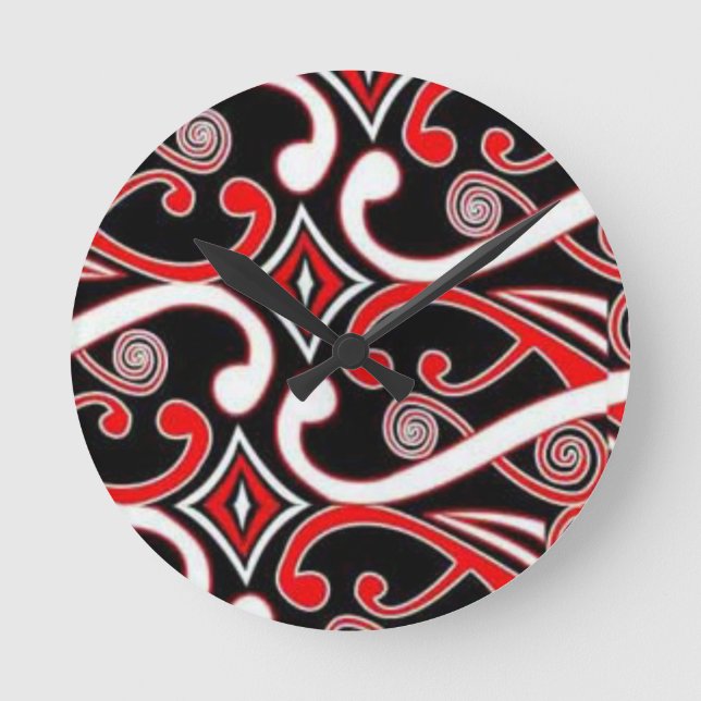 maori designer rund klocka (Framsida)