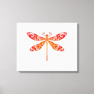 Maori Dragonfly Polynesien Tribal Tattoo Gift Idea Canvastryck