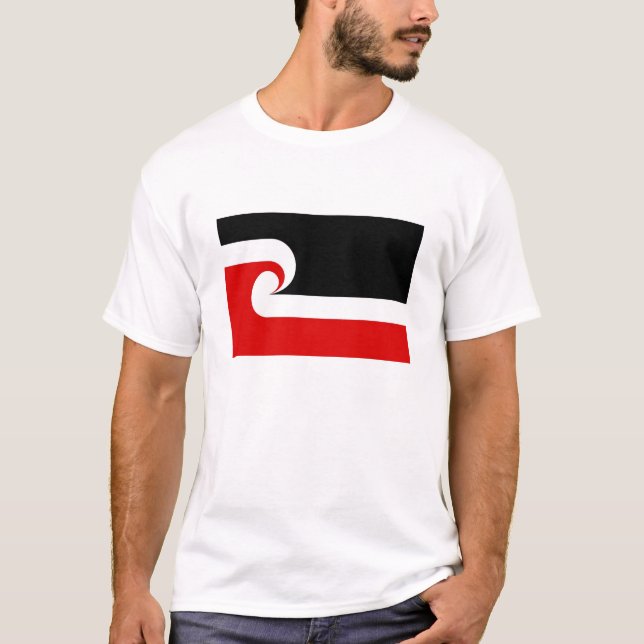 maori etniskt flaggaNew Zealand land T-shirt (Framsida)