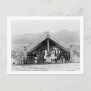 Maori Family at Home PhotographNew Zealand Vykort