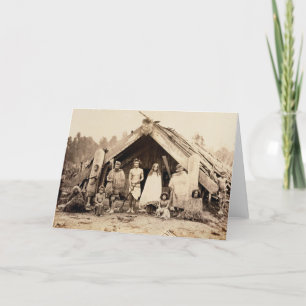 Maori Family, Nya Zeeland, c.1880s (albumen print) Kort