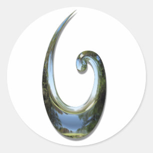 Maori Fish Krok - Chrome Runt Klistermärke