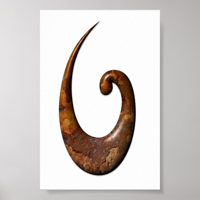 Maori Fish Krok - Rust Poster (Framsidan)