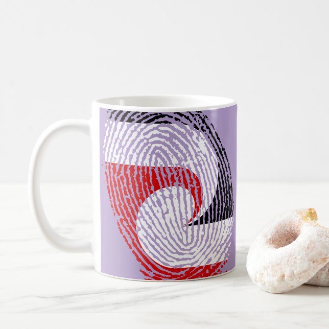 Maori-flagg fingeravtryck kaffemugg (Med munk)