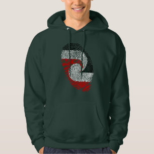 Maori flagga fingeravtryck hoodie