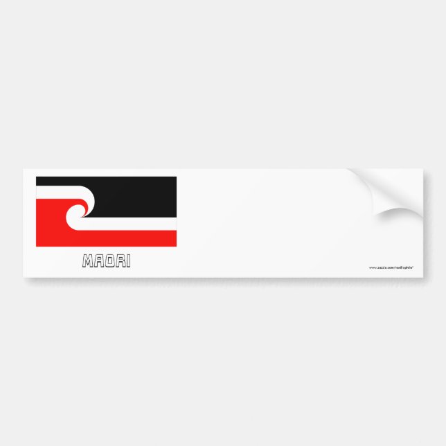 Maori flagga med namn bildekal (Framsidan)