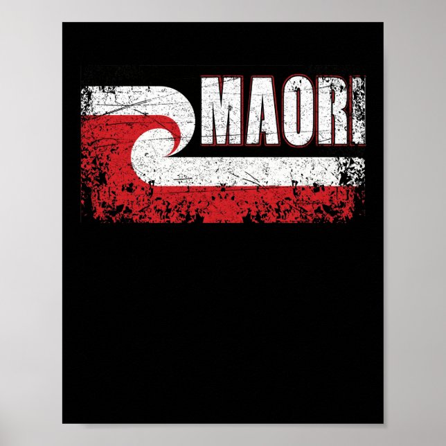 Maori Flagga Nya Zeeland Flagga Poster (Framsidan)