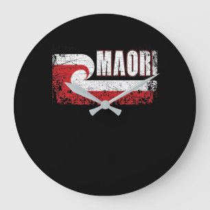 Maori Flagga Nya Zeeland Flagga Stor Klocka