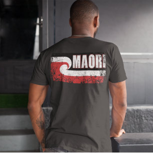 Maori Flagga Nya Zeeland Flagga T Shirt