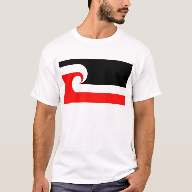 Maori Flagga T Shirt (Framsida)