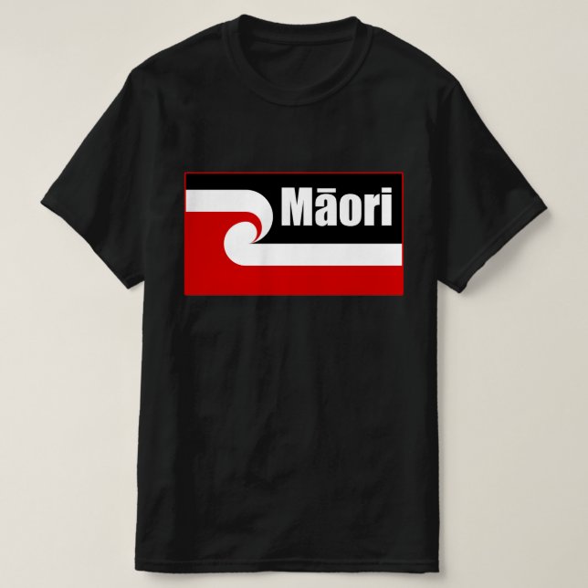 Maori flagga,Tino Rangatiratanga flagga, Māori T Shirt (Design framsida)