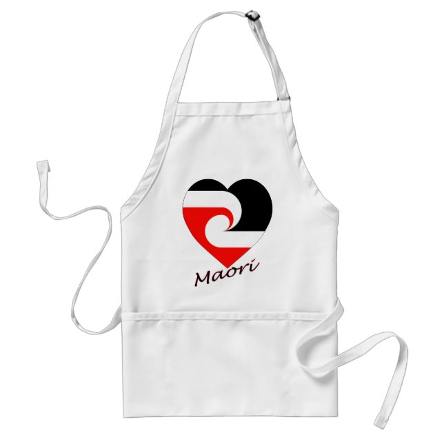 Maori flaggahjärta förkläde (Framsidan)