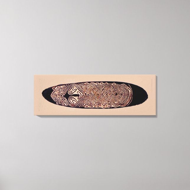 Maori Förfader Stam Sköld Lindad Canvas (Framsida)