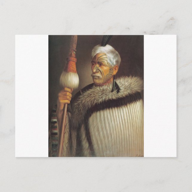 Maori gentlemen an vykort (Framsida)