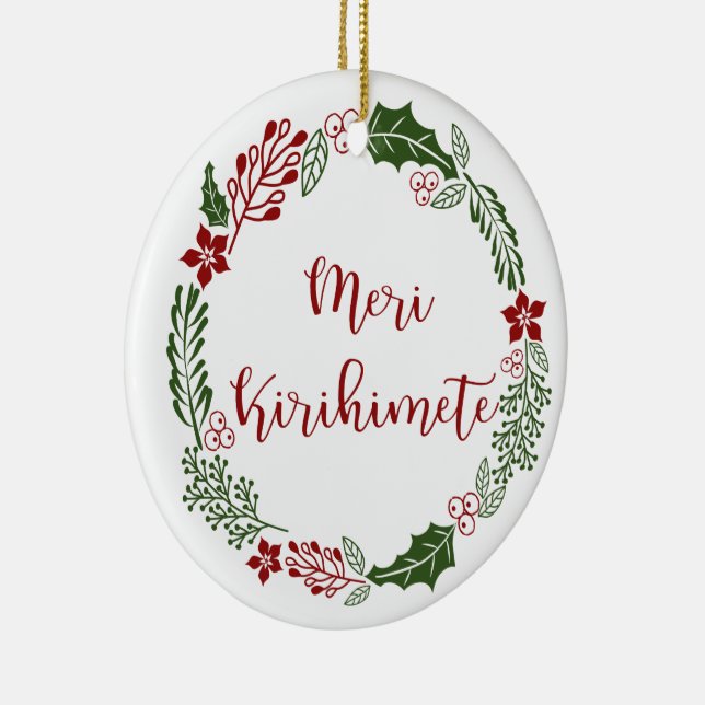 Māori God jul Wandan, Meri Kirihimete Julgransprydnad Keramik (Höger)