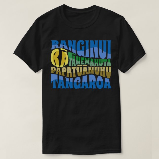Maori Gods Nga Atua T Shirt (Design framsida)