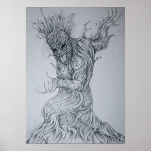 Maori gudar, Tane Mahuta. Gud av skogen Poster