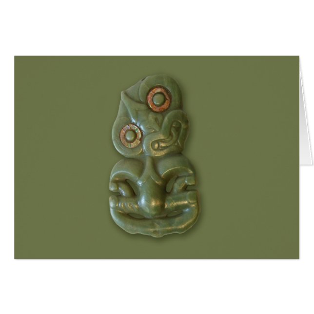 Maori Hei-Tiki kort (Framsidan Horizontal)