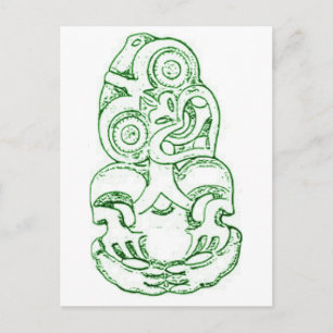 Maori Hei-Tiki Sketch-vykort Vykort