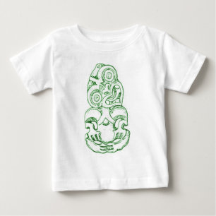 Maori Hei-Tiki skissar den begynna T-tröja T Shirt