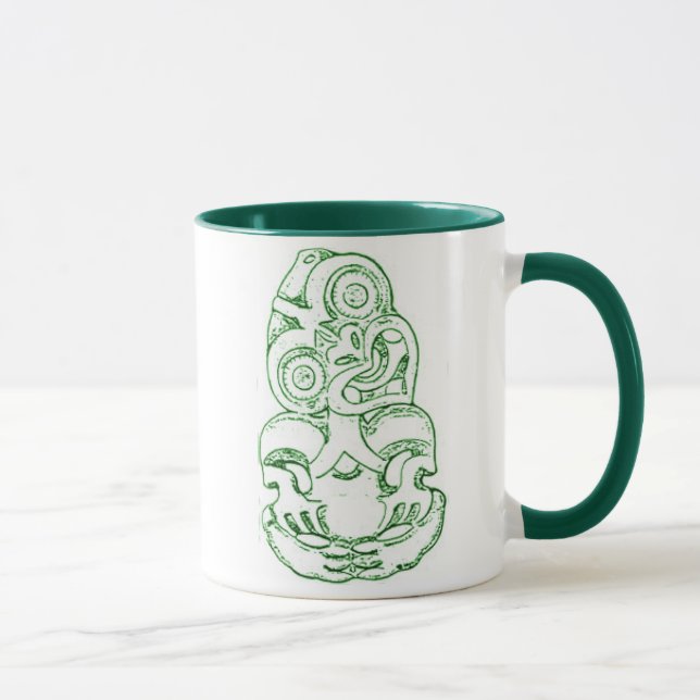 Maori Hei-Tiki skissar muggen Mugg (Höger)