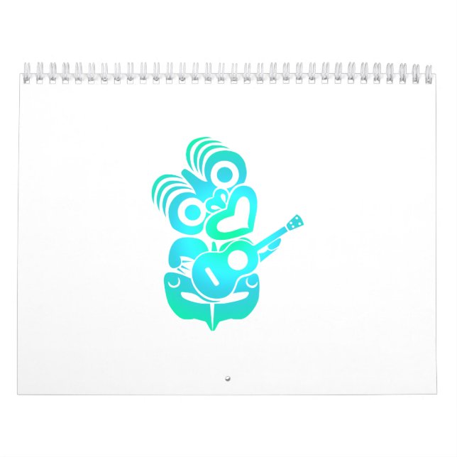 Maori Hei Tiki Ukulelemusik - gåvaidé Kalender (Omslag)