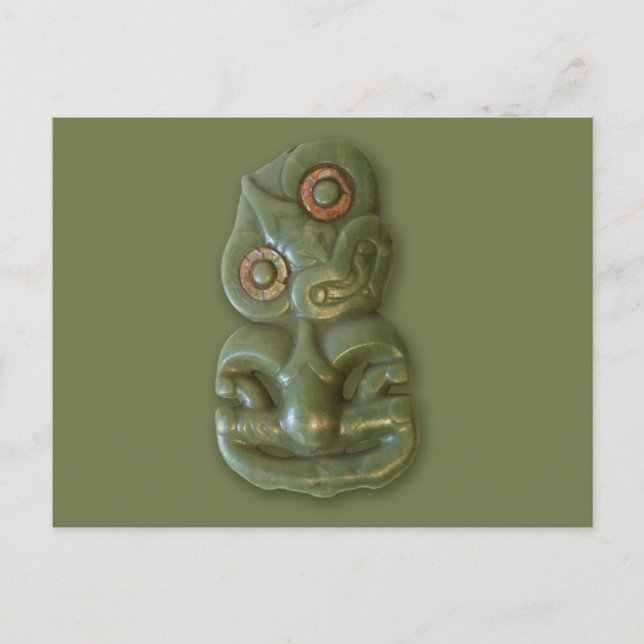 Maori Hei-Tiki vykort (Framsida)