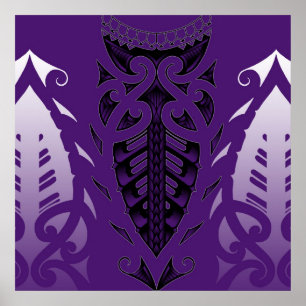 Maori inspirerad tatueringskonst poster