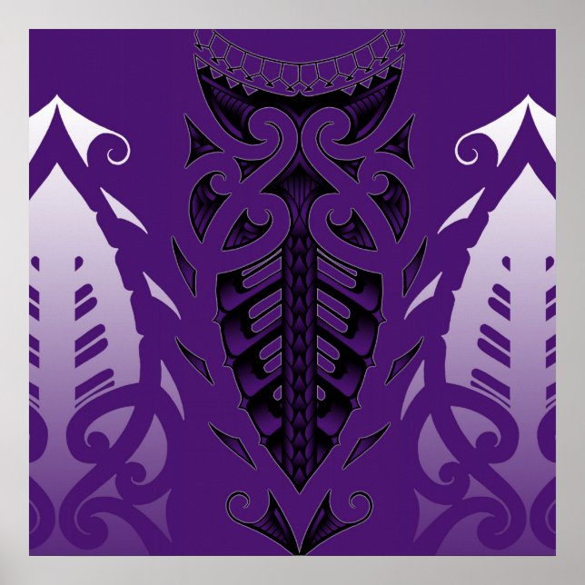 Maori inspirerad tatueringskonst poster (Framsidan)