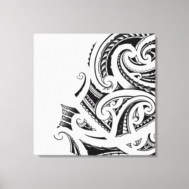 Maori Kirituhi tattoart Canvastryck (Framsida)