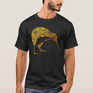 Maori Kiwi Tribal Aboriginal New Zealand Bird Art T Shirt