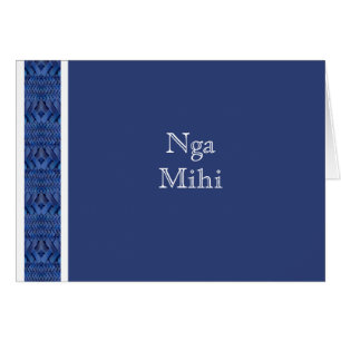 MAORI KORT: BlåttNga Mihi kort