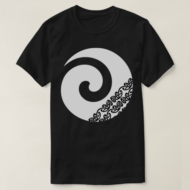 Maori Koru New Beginnings Icon White T Shirt (Design framsida)