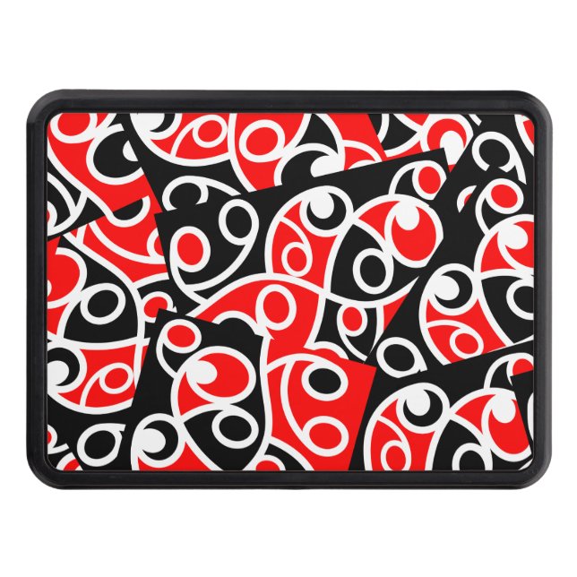 Maori Kowhaiwhai Layered Mönster Skydd För Dragkrok (Framsidan)