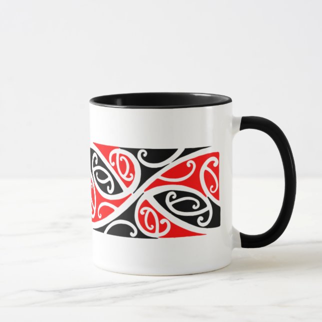 Maori Kowhaiwhai mönster 1 - mugg (Höger)