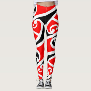 Maori Kowhaiwhai mönster 2 Leggings