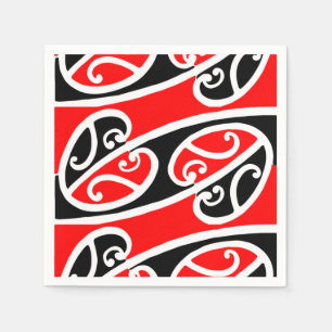 Maori Kowhaiwhai mönster 2 Pappersservett