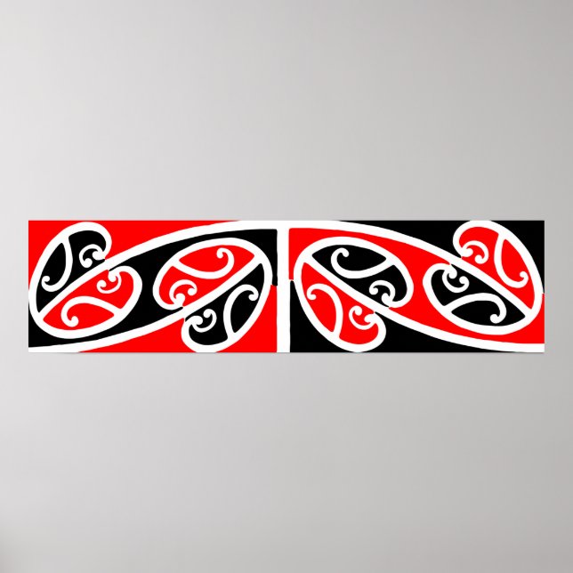 Maori Kowhaiwhai Mönster 2 - Poster (Framsidan)