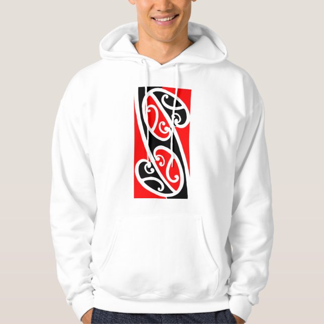 Maori Kowhaiwhai mönster 2 Sweatshirt Med Luva (Framsida)