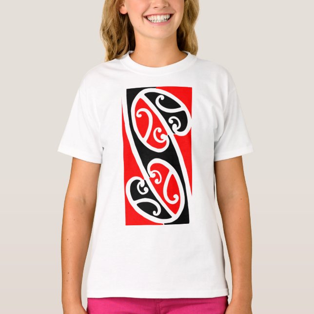 Maori Kowhaiwhai mönster 2 Tee (Framsida)