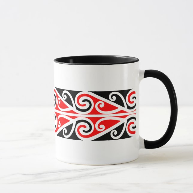 Maori Kowhaiwhai mönster 5 - mugg (Höger)
