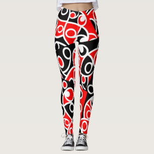 Maori Kowhaiwhai mönster Leggings