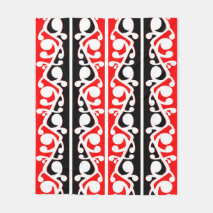 Maori Kowhaiwhai Traditional Mönster Fleecefilt